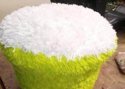 тапициране на таборетка "Гъба"